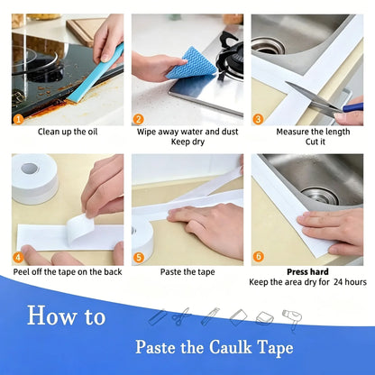 Waterproof & Adhesive Caulk Strip-Applicable to bathrooms and kitchens
