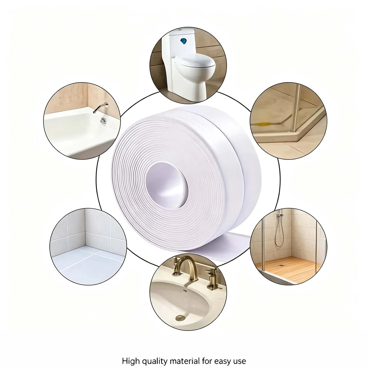 Waterproof & Adhesive Caulk Strip-Applicable to bathrooms and kitchens