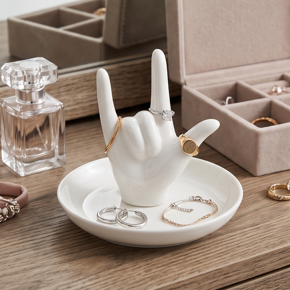Hand Gesture Jewelry Tray