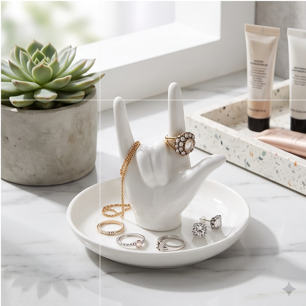 Hand Gesture Jewelry Tray