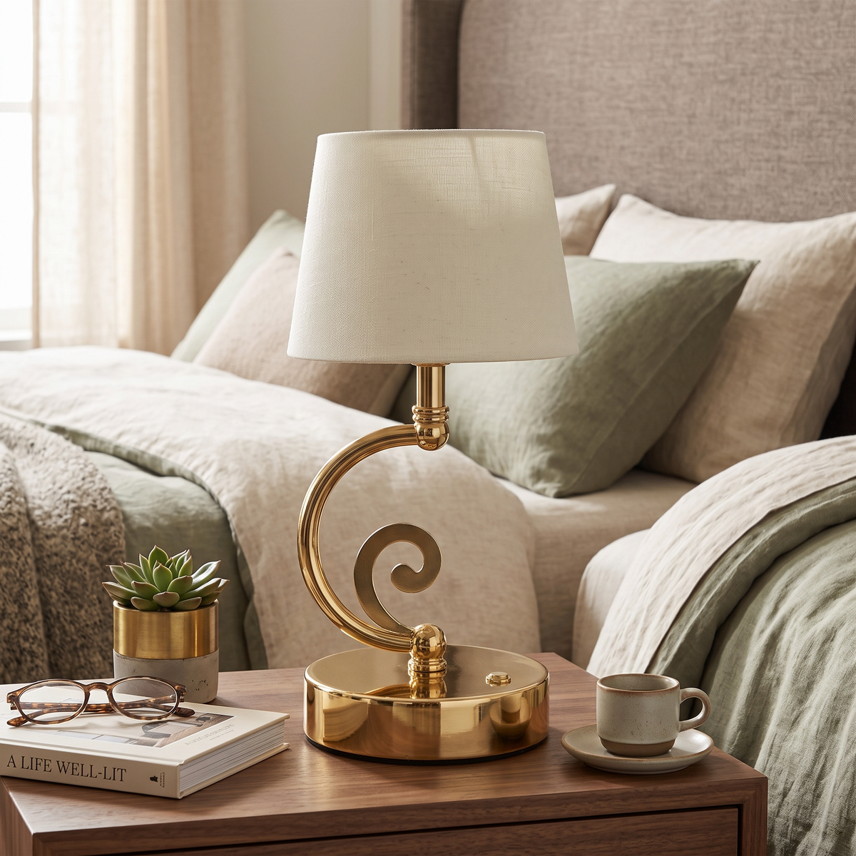 Vintage Bedside Table Lamp