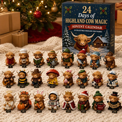 🎄 24-Day Highland Cow Christmas Advent Calendar