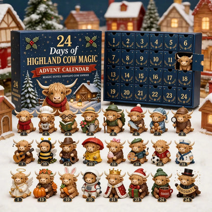 🎄 24-Day Highland Cow Christmas Advent Calendar